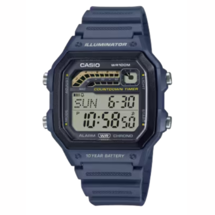 Casio General WS-1600H-2AV Blue Resin Band Men Watch